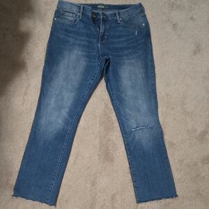 Old Navy Women's Straight Leg Jeans - Classic Blue